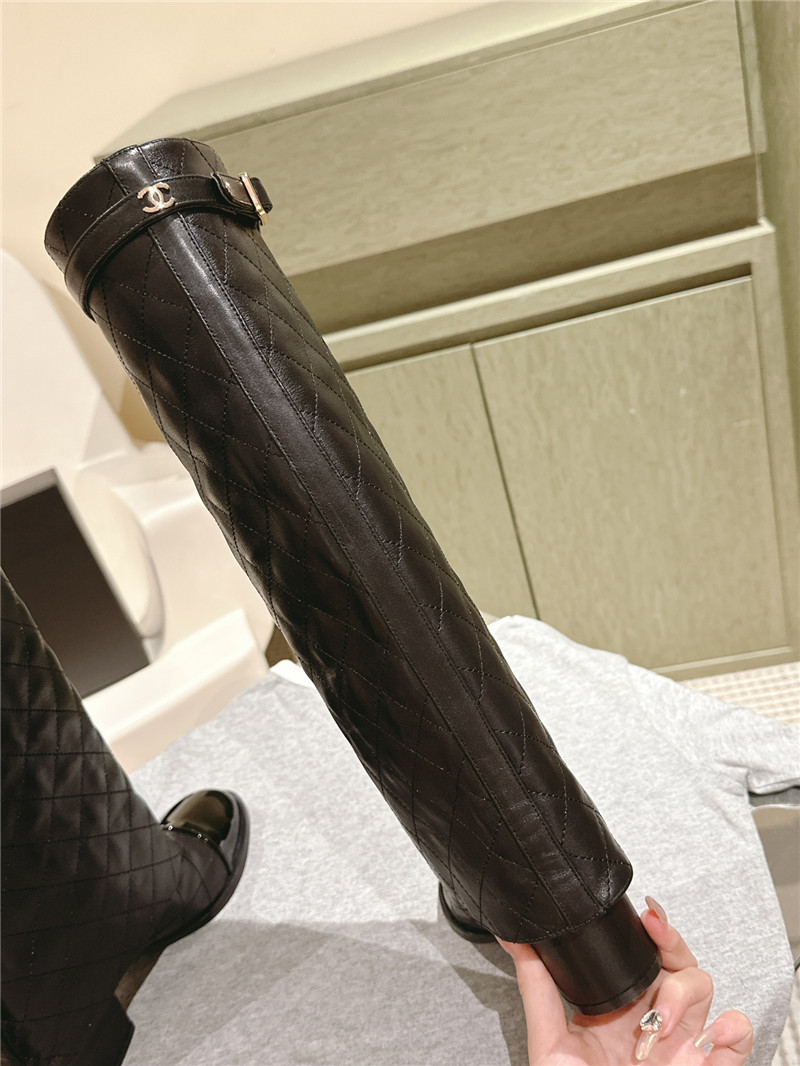 Ch**el overlay knee high boots