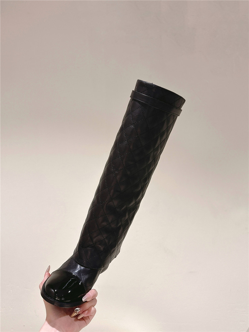 Ch**el overlay knee high boots