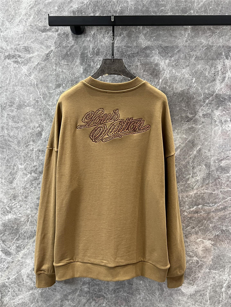 LV Embroidered Signature Sweatshirt Beige