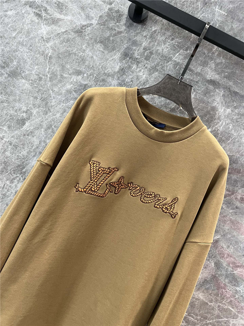 LV Embroidered Signature Sweatshirt Beige