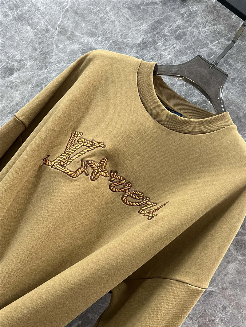 LV Embroidered Signature Sweatshirt Beige