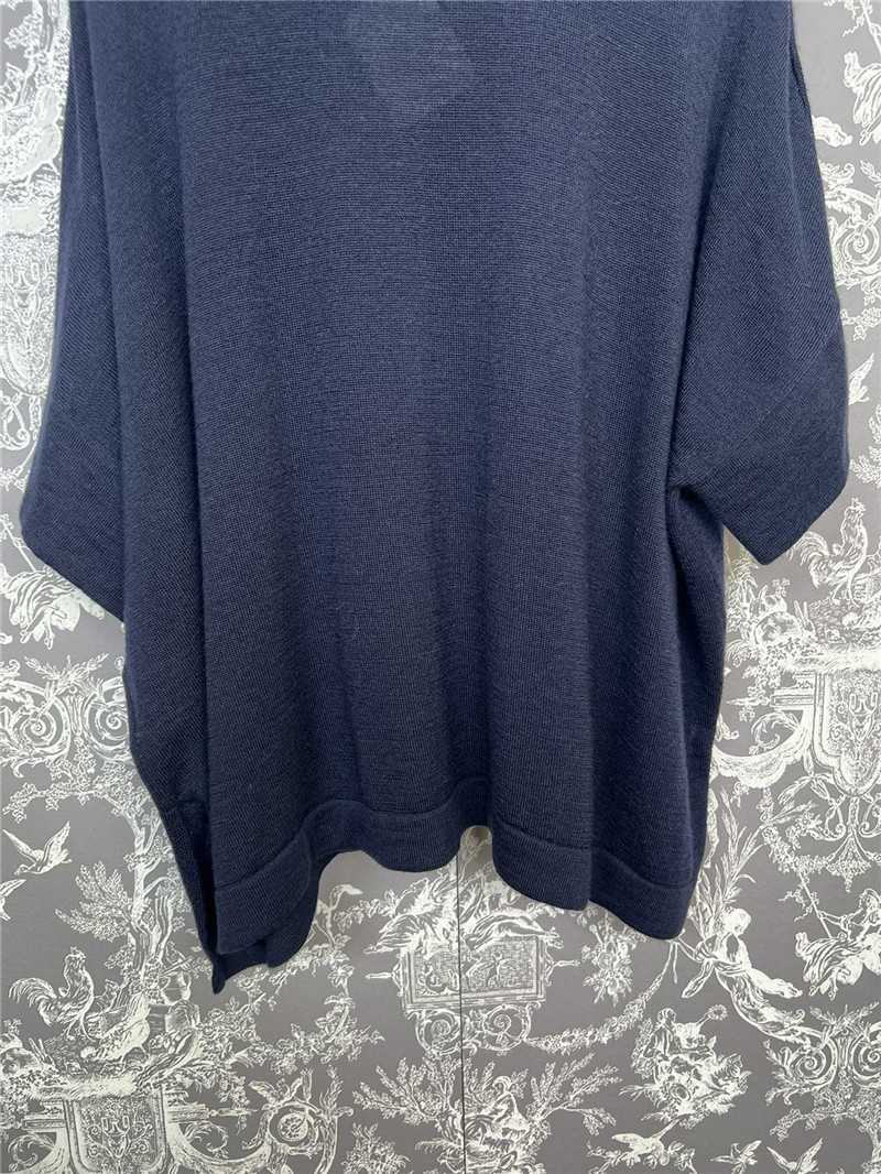 BC Beaded Oversized Wool Polo Shirt Black