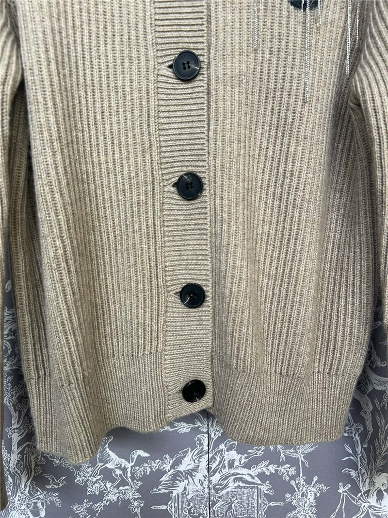BC Bejewelled Cashmere Cardigan Beige