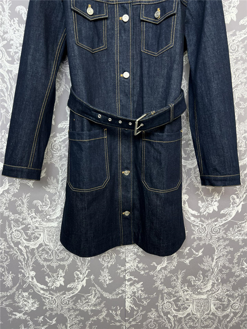 D10r long sleeve denim dress replica d&g clothing