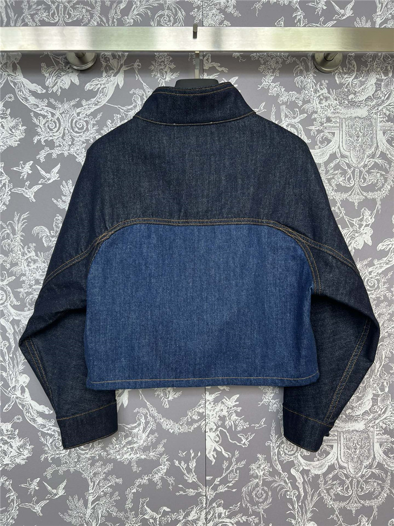 F**di denim stand collar jacket replica clothing sites