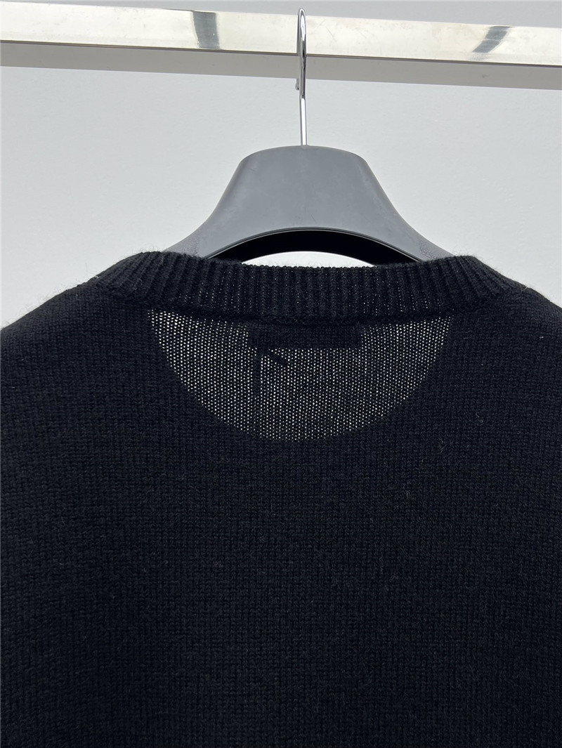 Versace Cashmere-Blend Boxy Sweater in Black