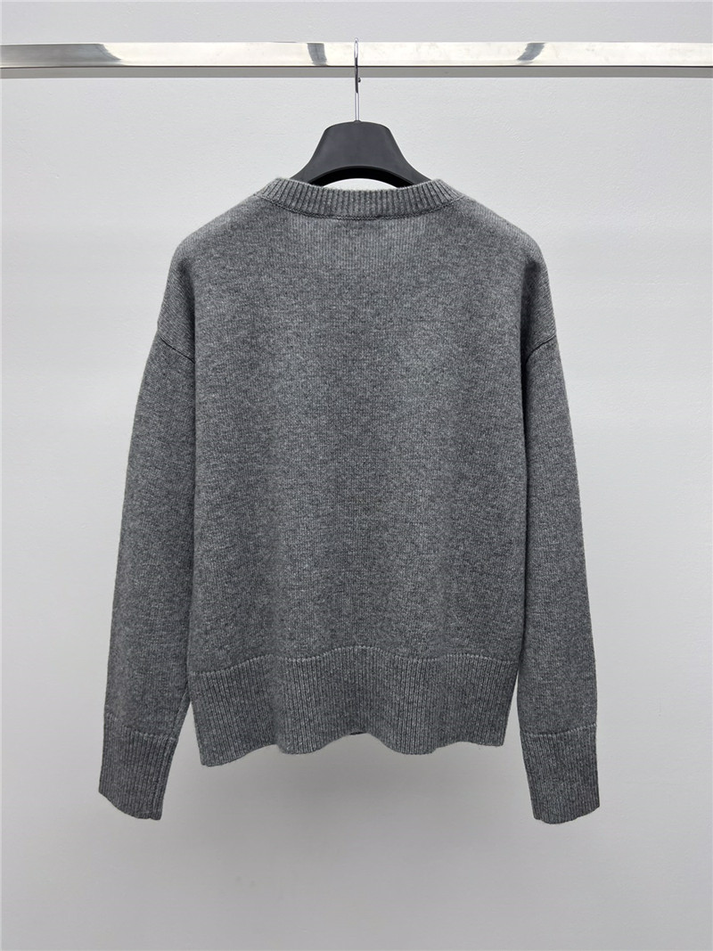 Versace Cashmere-Blend Boxy Sweater in Grey
