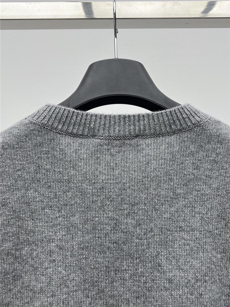 Versace Cashmere-Blend Boxy Sweater in Grey