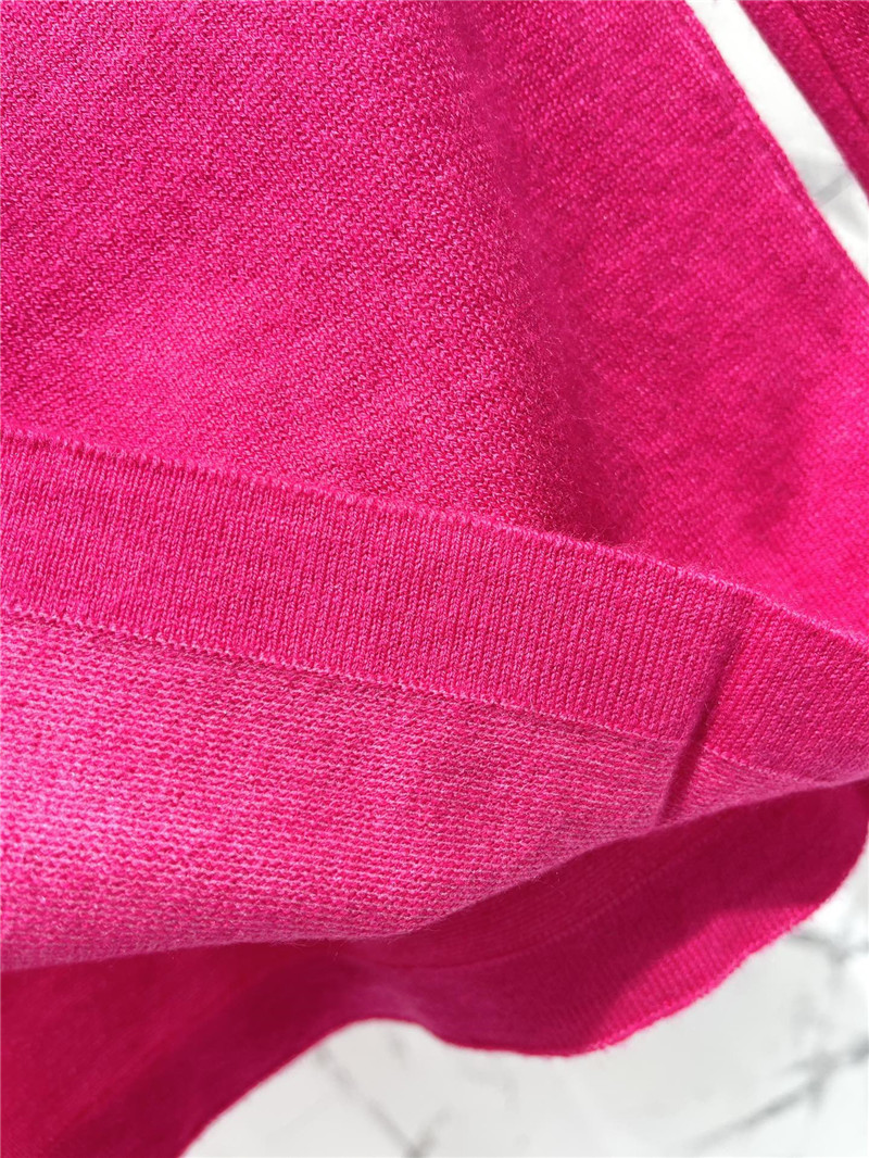 Va1e*ntin0 ruffled viscose and wool sweater in fuchsia