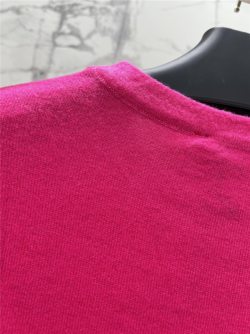Va1e*ntin0 ruffled viscose and wool sweater in fuchsia