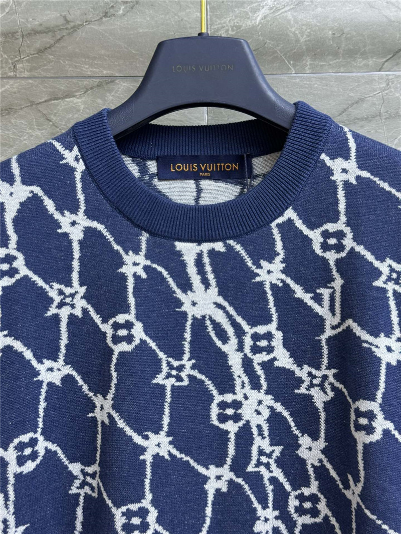 l0vis Vvtt0n lv fishnet jacquard short-sleeved replica clothes