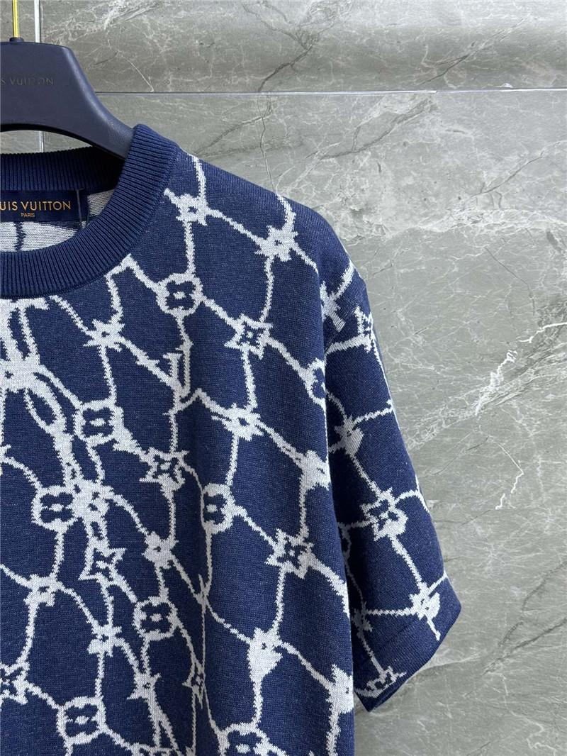 l0vis Vvtt0n lv fishnet jacquard short-sleeved replica clothes