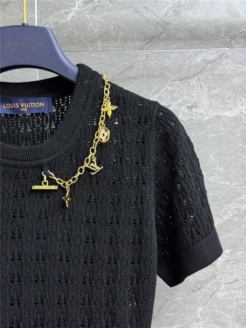 l0vis Vvtt0n lv hollow knit short-sleeved replica clothes
