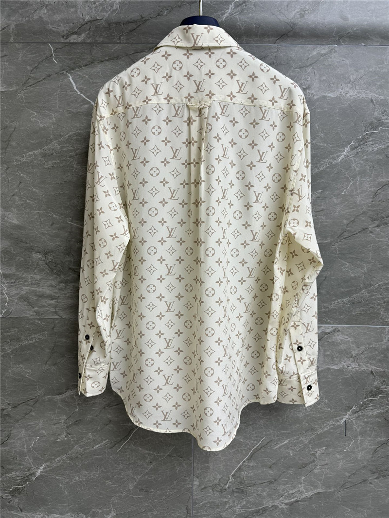 l0vis Vvtt0n lv monogram silk shirt replica clothing