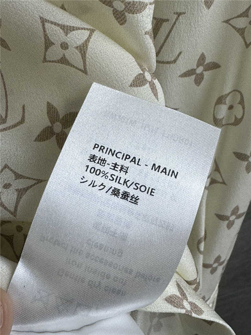 l0vis Vvtt0n lv monogram silk shirt replica clothing