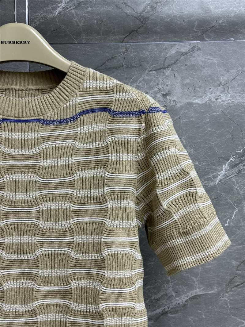 Ch**el striped knitted short sleeves replica designer clothes
