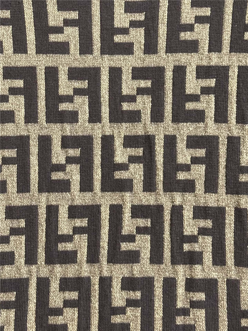 F**di oblique cotton knitted jumper brown