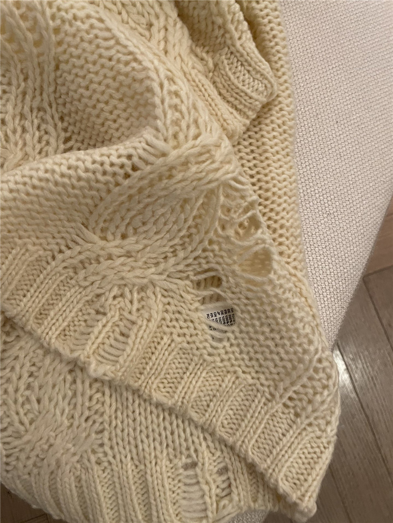 Acne Studios Distressed Cable Knit Sweater