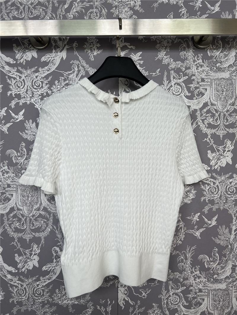 Ch**el lace collar short sleeve replica d&g clothing