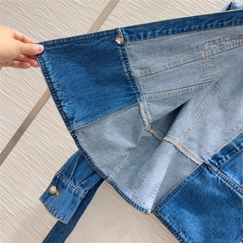 Balmain long sleeve denim short jacket replica d&g clothing