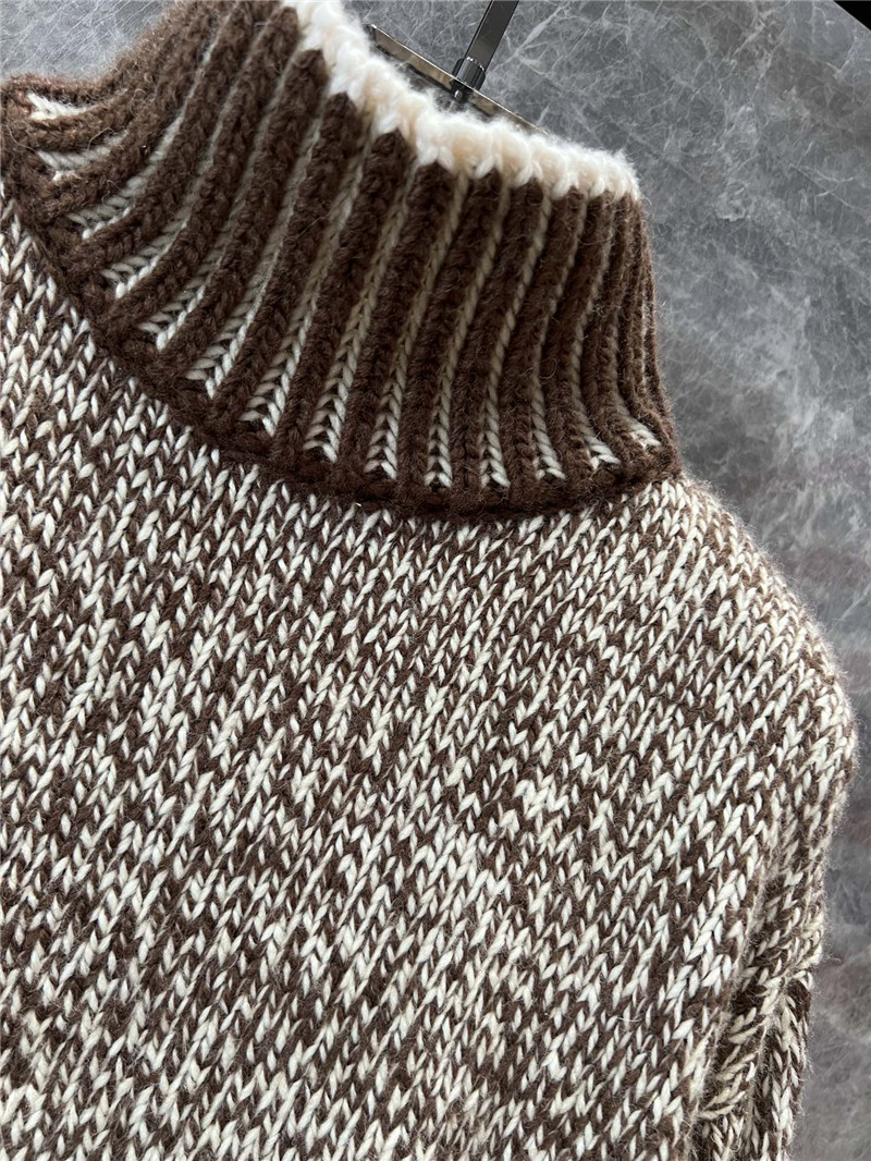 Moncler Brown Wool Blend Turtleneck Sweater