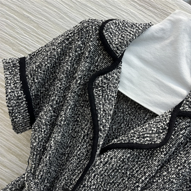 D10r lapel knitted waist coat replica designer clothes