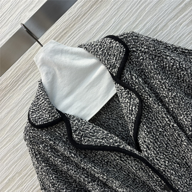 D10r lapel knitted waist coat replica designer clothes