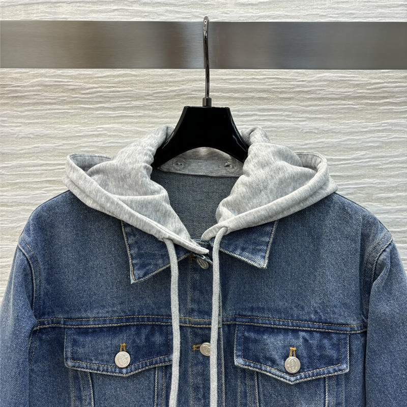 Pra*a fake two piece denim jacket replica clothing