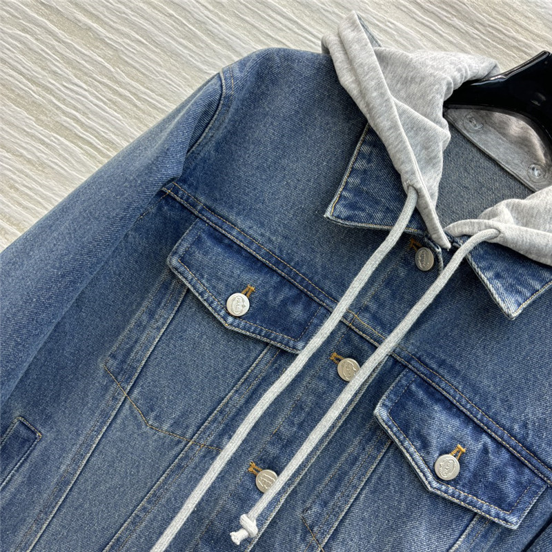 Pra*a fake two piece denim jacket replica clothing