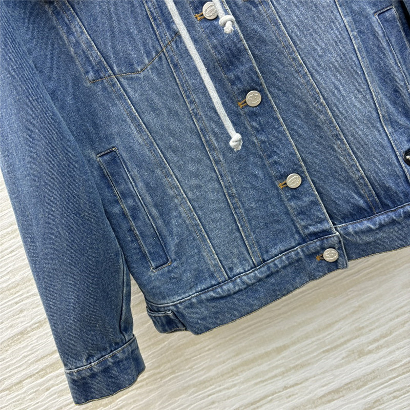 Pra*a fake two piece denim jacket replica clothing