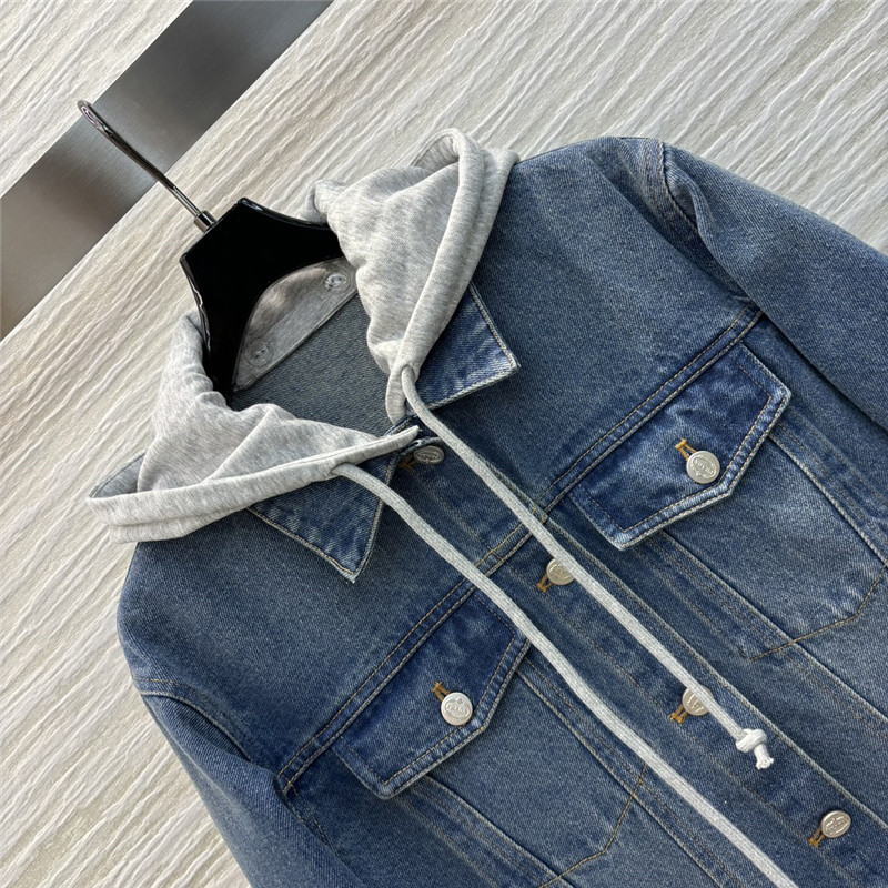 Pra*a fake two piece denim jacket replica clothing