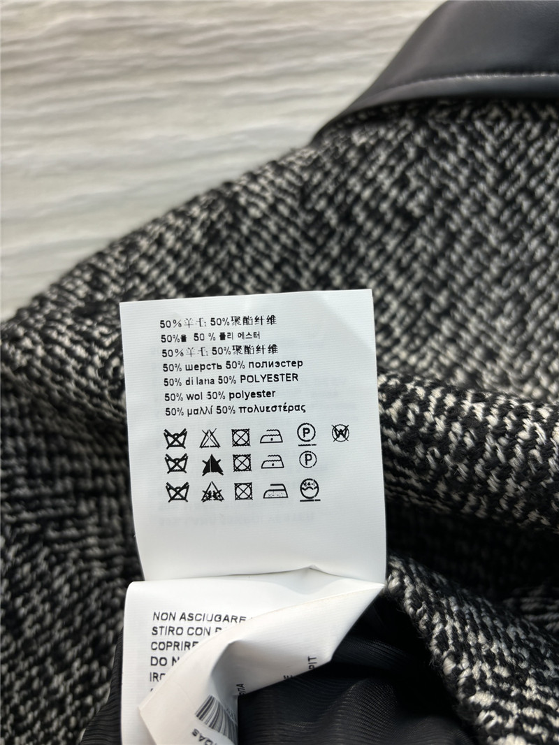 Pra*a patchwork wool coat replica designer clothes