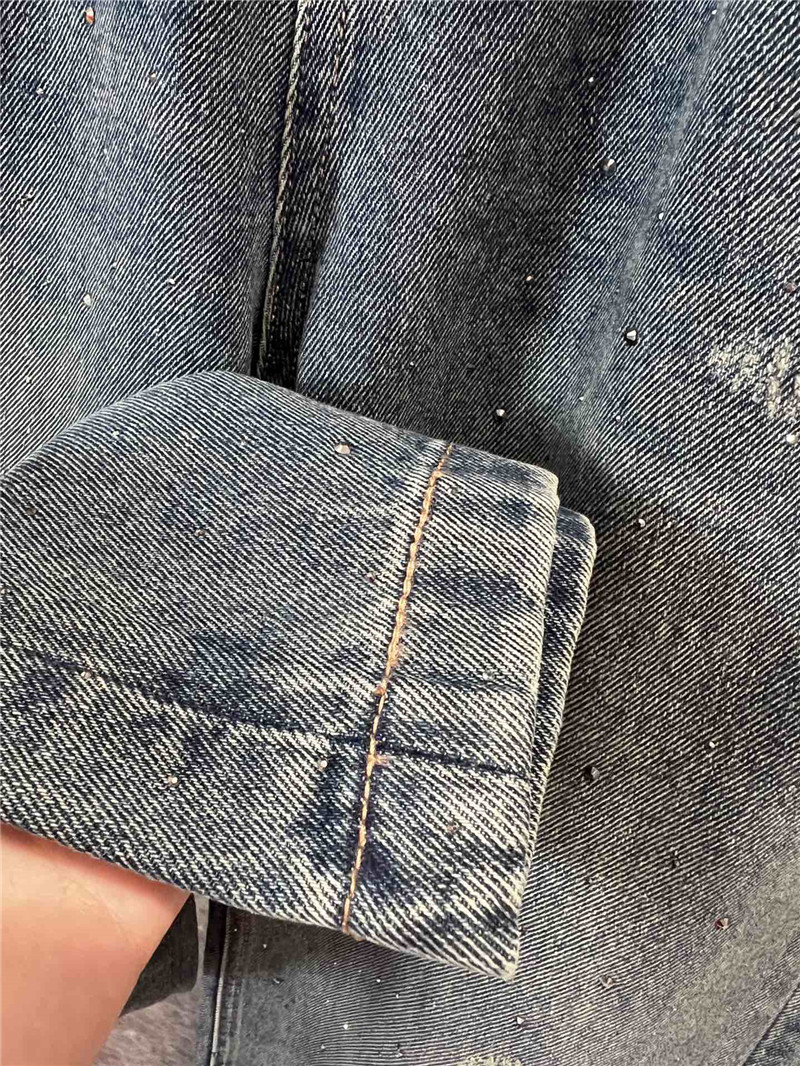 l0vis Vvtt0n lv rhinestone denim trousers replica clothes