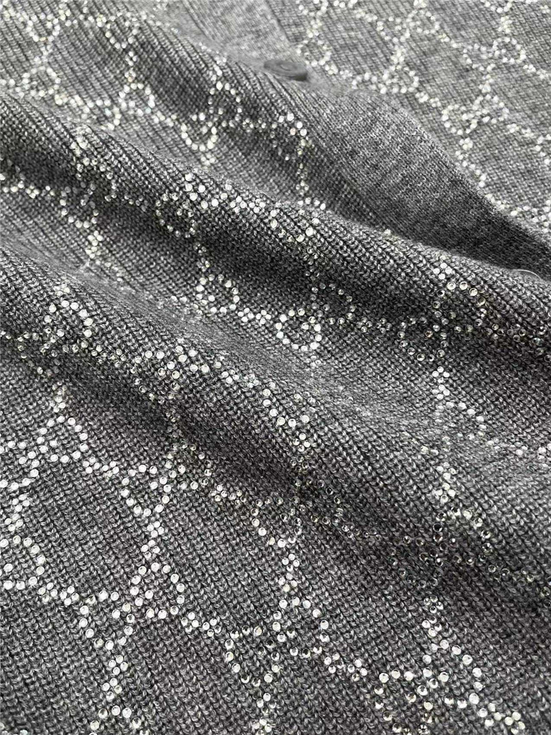 Gvc*1 gg crystal-embellished cardigan in grey