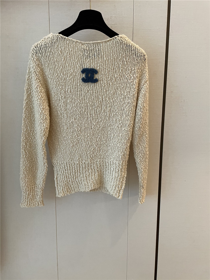 Ch**el tie rope knitted pullover in ivory