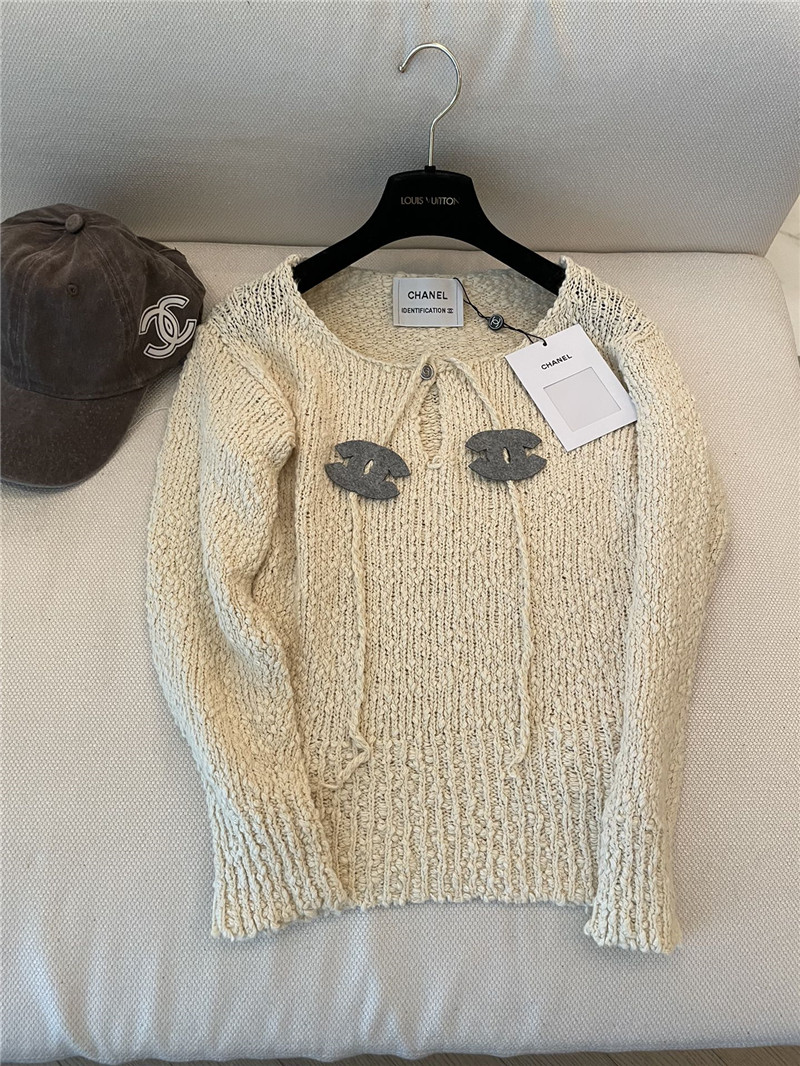 Ch**el tie rope knitted pullover in ivory