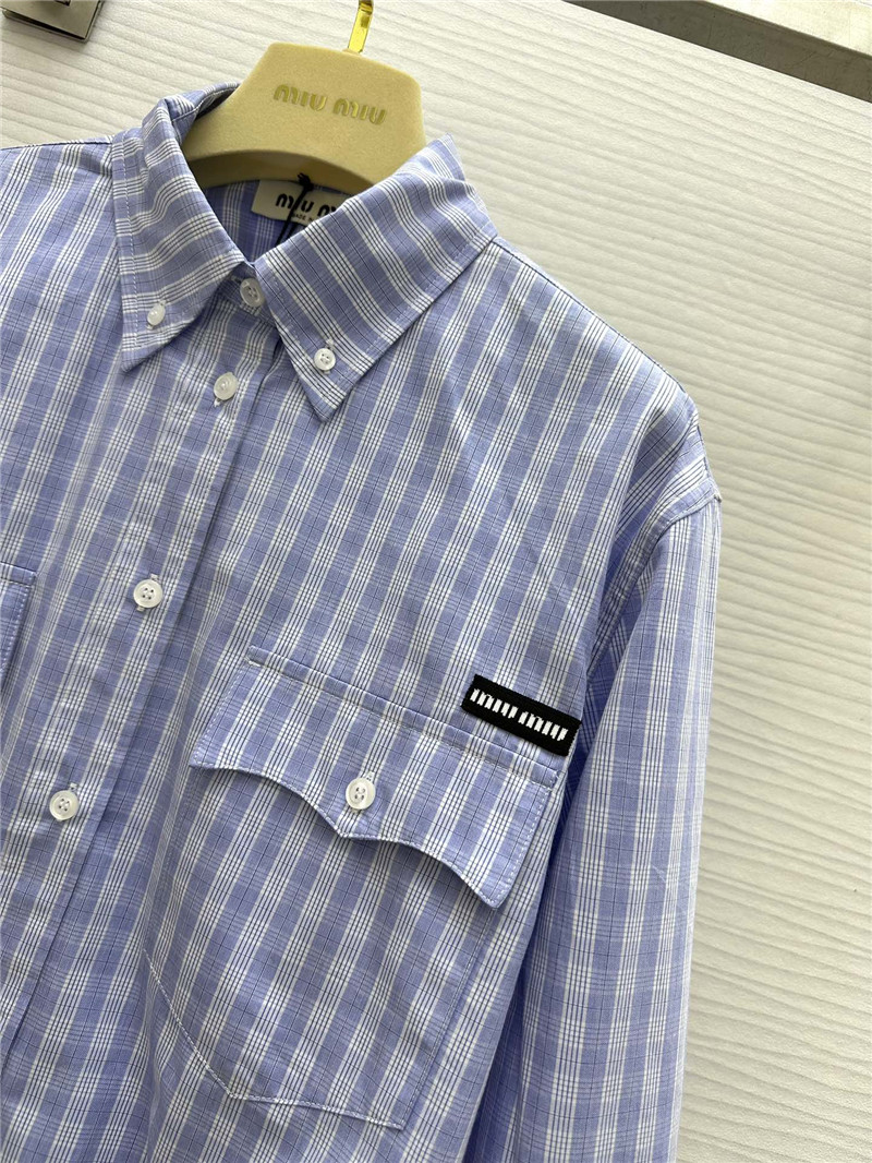 M1um1u british style pattern shirt replica clothing sites