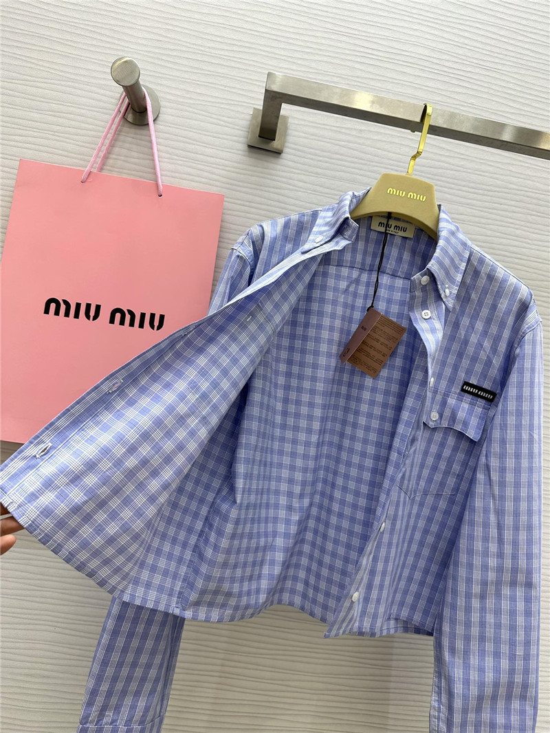 M1um1u british style pattern shirt replica clothing sites