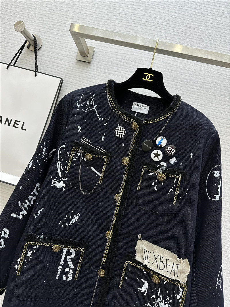 Ch**el hand-painted Ch**el style jacket replica clothes