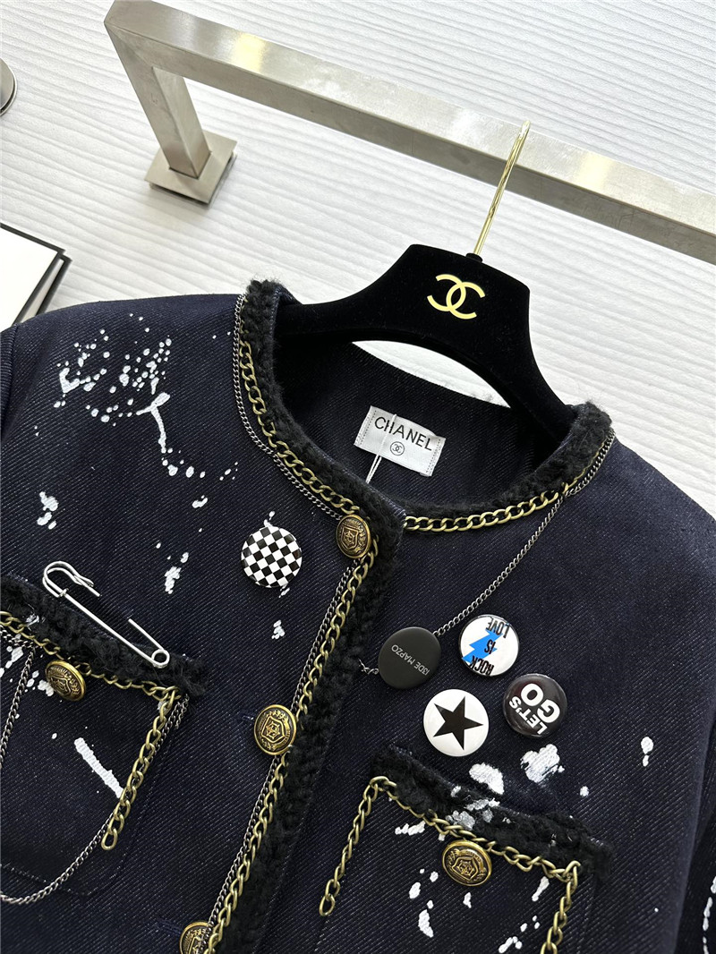 Ch**el hand-painted Ch**el style jacket replica clothes