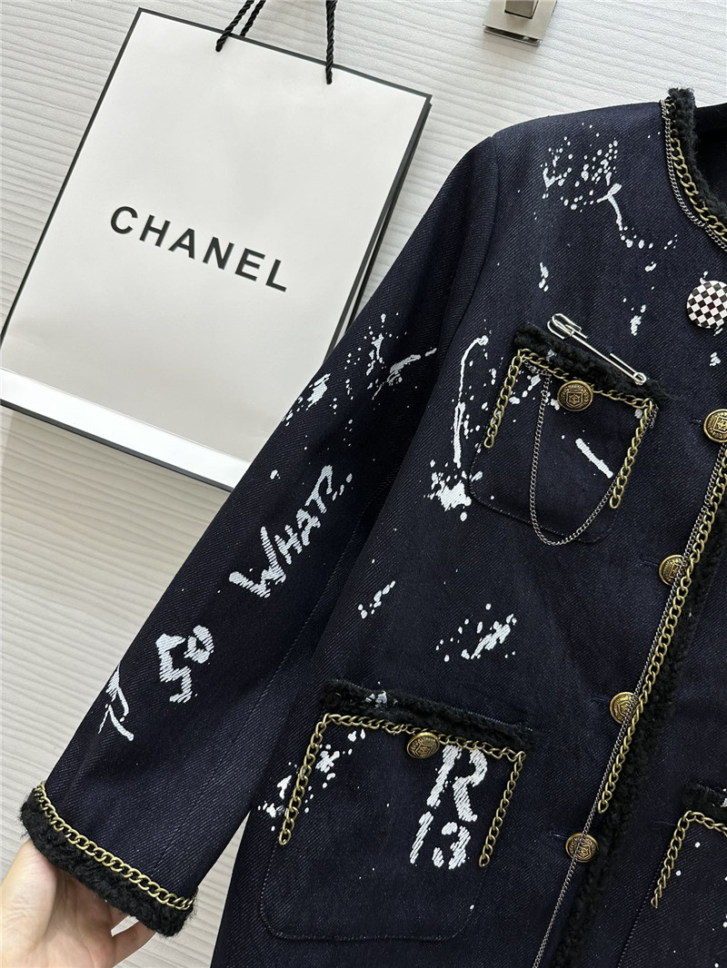 Ch**el hand-painted Ch**el style jacket replica clothes