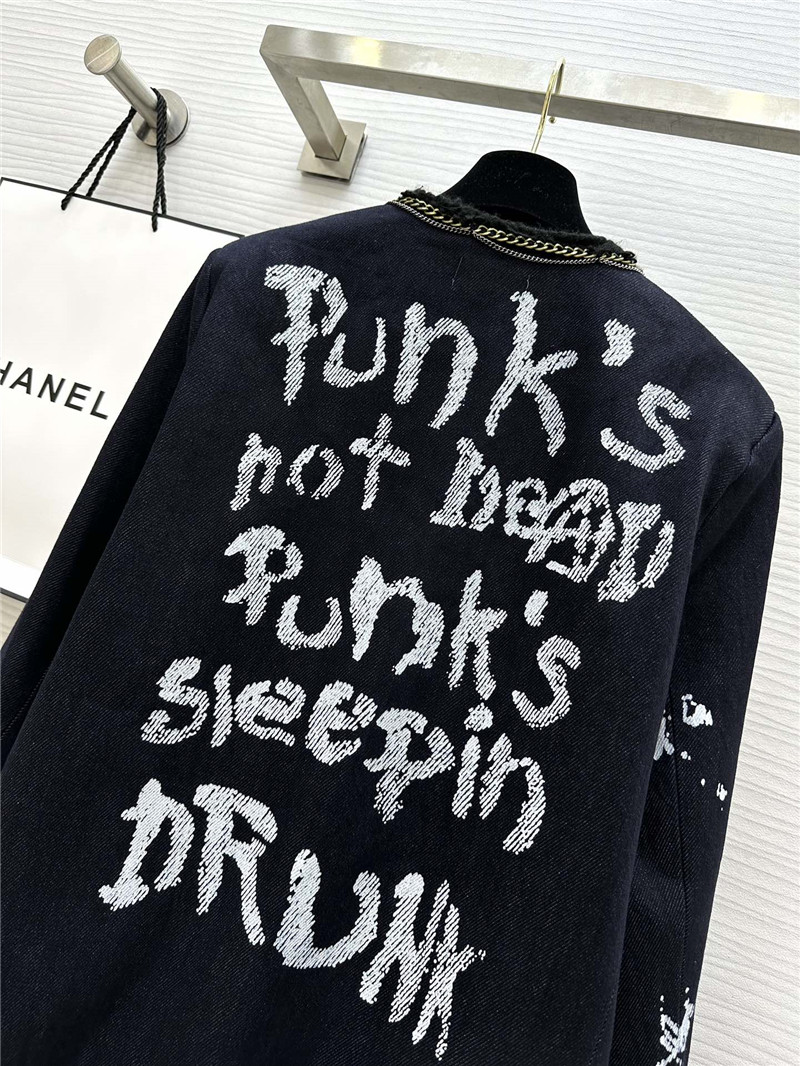 Ch**el hand-painted Ch**el style jacket replica clothes