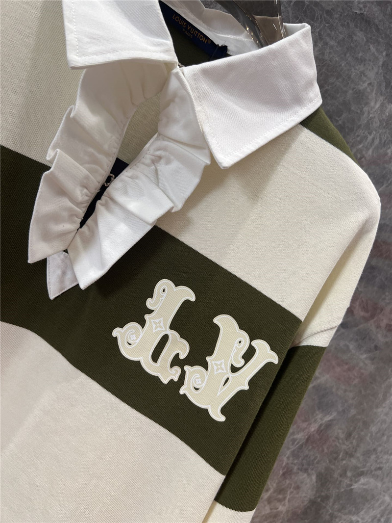 l0vis Vvtt0n lv retro print long-sleeved polo shirt replica clothes