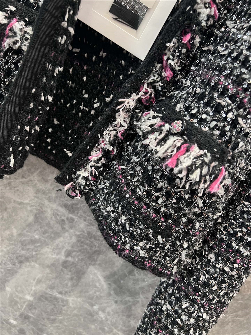 Ch**el tweed knitted cardigan small coat replica clothes