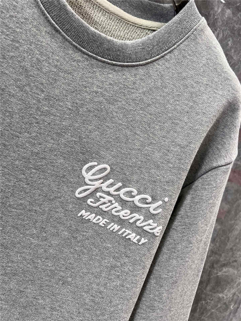 Gvc*1 logo-printed cotton sweatshirt grey