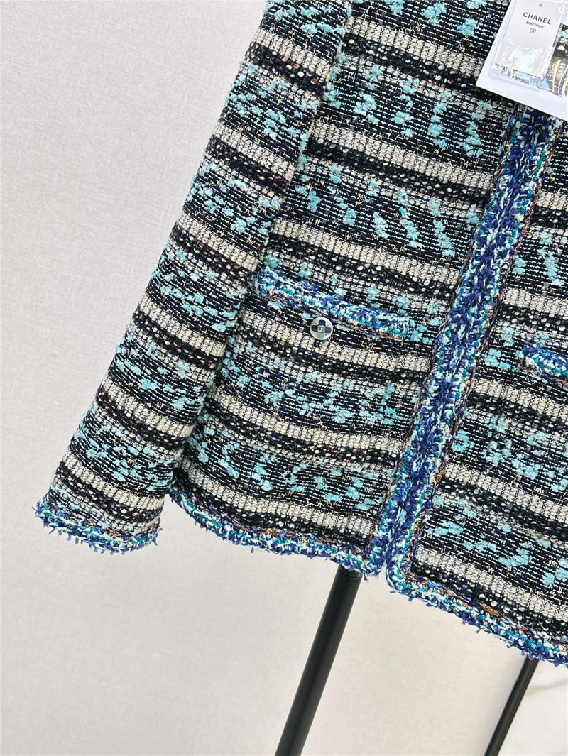 Ch**el woven concealed placket coat replica clothing sites