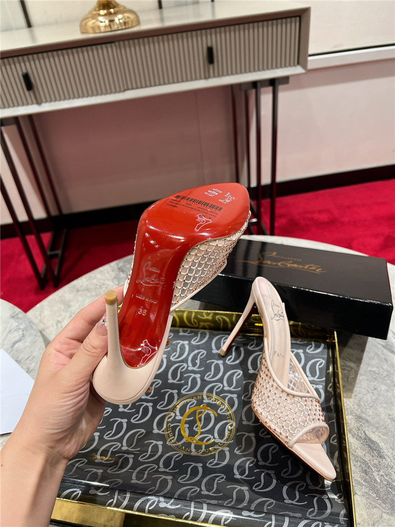 Chr1st1an louboutin leche apostropha mule mesh strass