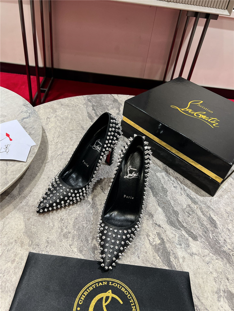 Chr1st1an louboutin spikes 100mm pumps black