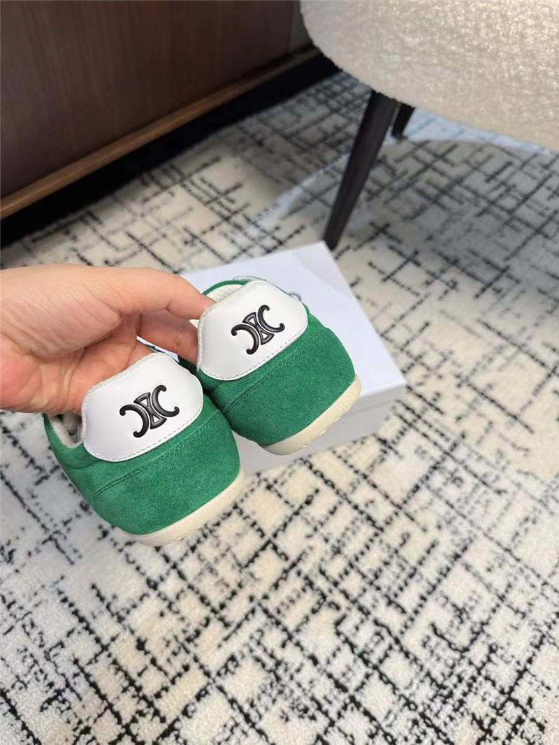 Ce1i*e green suede sneakers