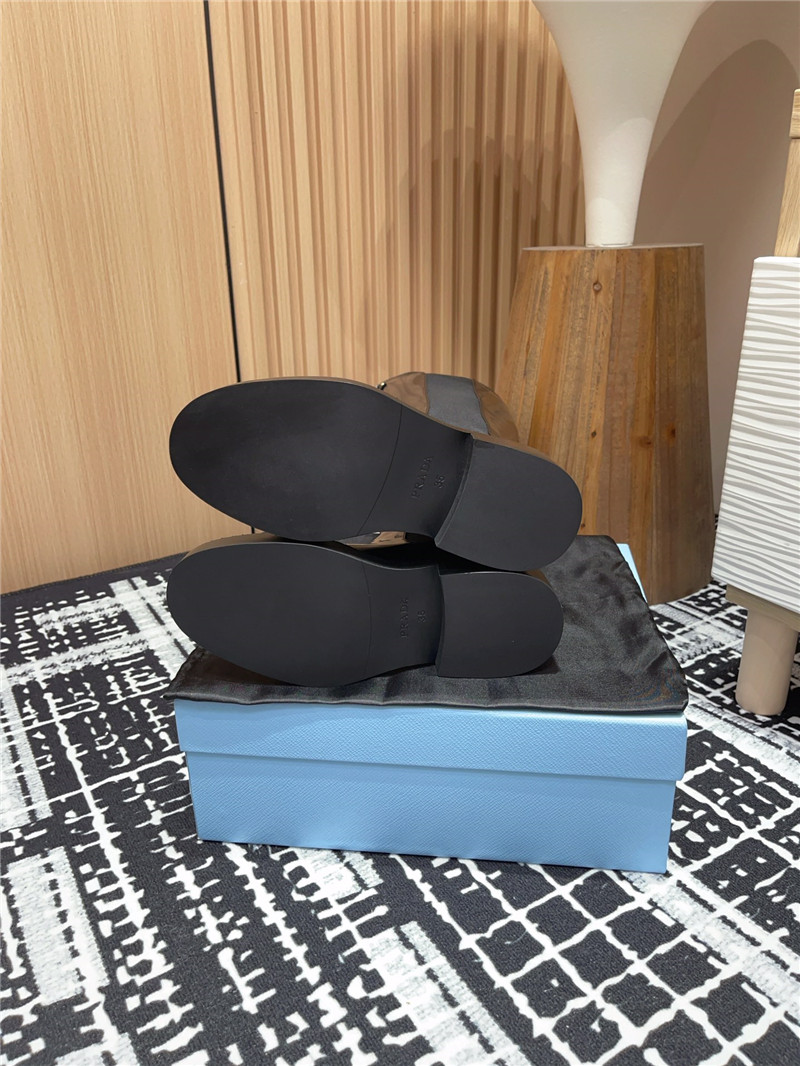 Pra*a patent leather chelsea knee-high boots